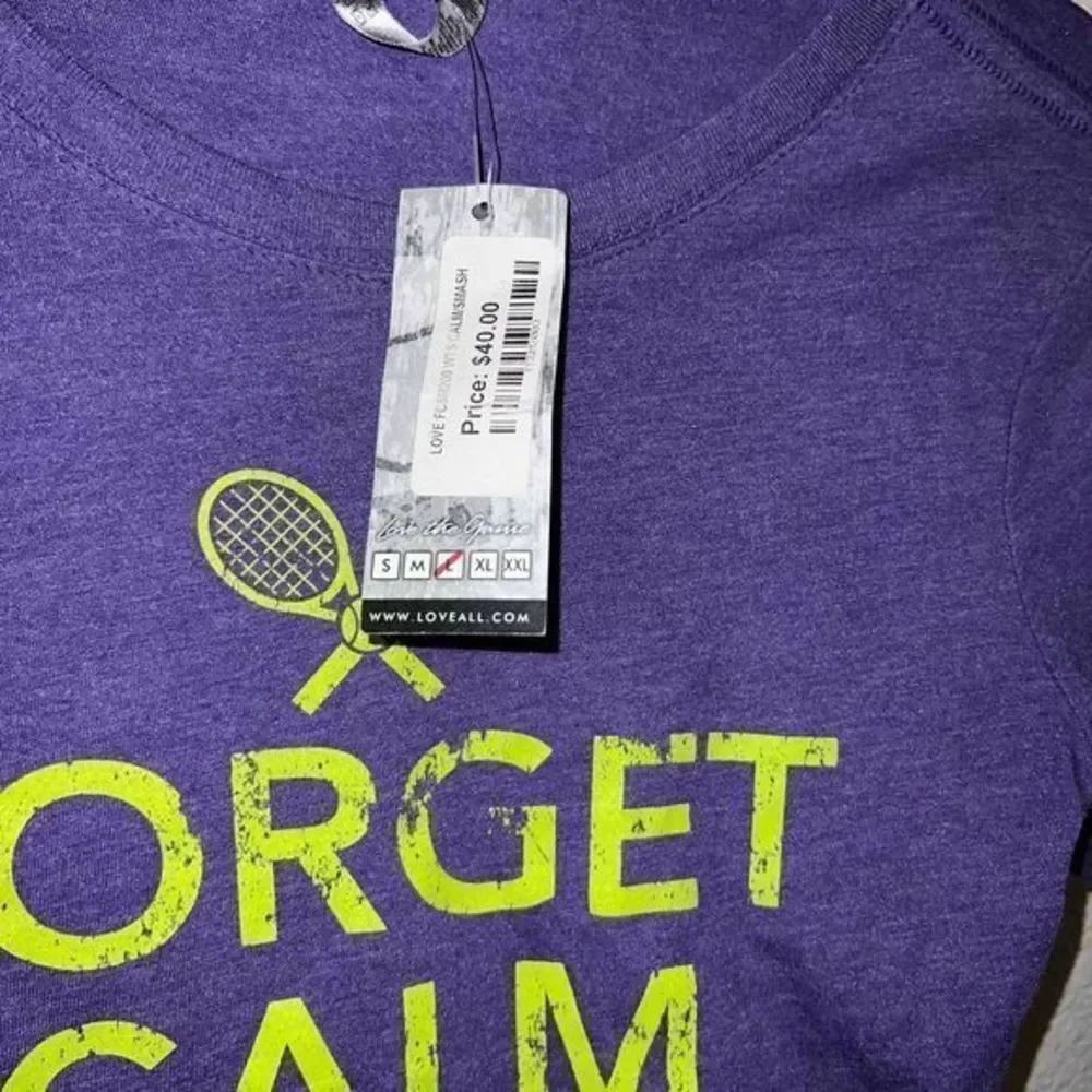 Forget Calm and Smash It tennis graphics Fitted T-Shirt - Picture 9 of 12